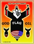 God Flag and Oil graphic with link to the War gallery.